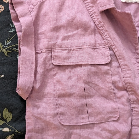 Anthropologie Linen Crop Top - Picture 4 of 4